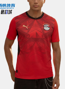 Puma/彪马正品埃及2026主场球衣新款男红黑色经典足球服783552-01