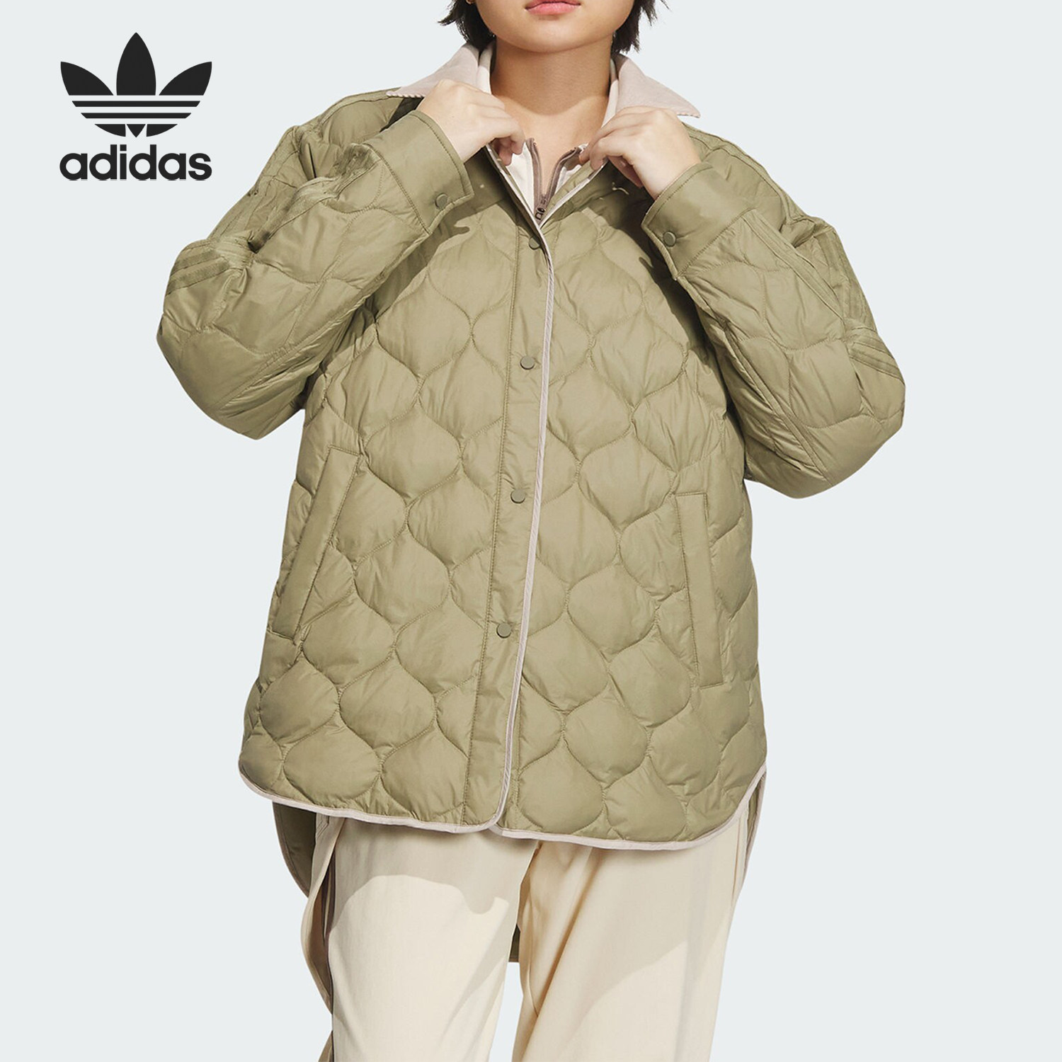 阿迪达斯正品女子运动羽绒服