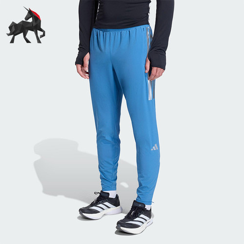Adidas/阿迪达斯正品2025男士系带拉链开叉跑步修身运动裤KB1506