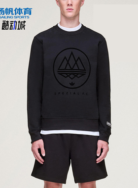 Adidas/阿迪达斯正品三叶草新款男女黑色圆领经典运动卫衣KA3899