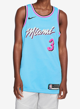 Nike/耐克正品韦德热火队3号男子透气篮球运动球衣AV4650-425
