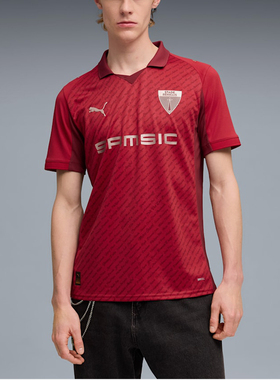 Puma/彪马正品新款男红色足球比赛训练轻盈经典足球衣785285-07