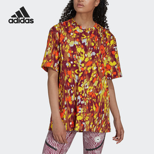 三叶草smc女子印花运动透气短袖 HG1931 阿迪达斯正品 Adidas