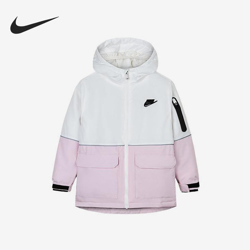 Nike/耐克正品2025新款大童时尚保暖经典连帽棉服NY2442024GS-004