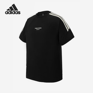 Adidas/阿迪达斯正品时尚男女透气舒适跑步经典运动短袖T恤JY8306