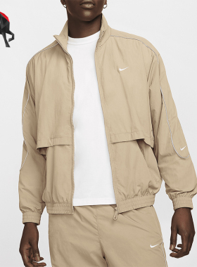 Nike/耐克正品新款男士梭织立领运动刺绣外套FB8622-247