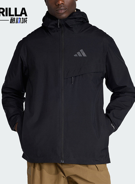 Adidas/阿迪达斯正品MT 2L RAIN J男士运动户外连帽冲锋衣JY4118