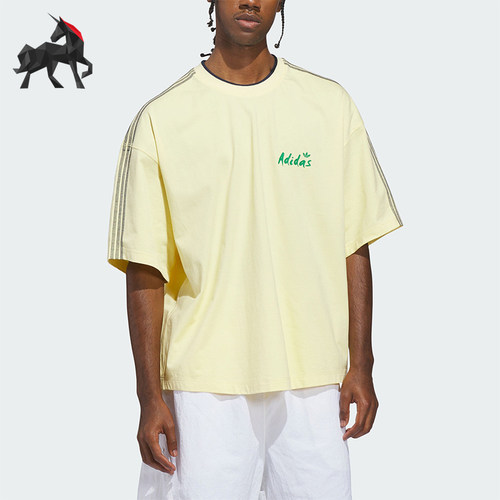 Adidas/阿迪达斯正品三叶草男女休闲街头风运动时尚短袖T恤JZ0568