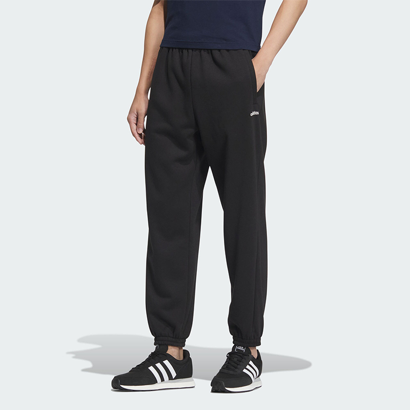 Adidas/阿迪达斯正品新款男士加绒保暖经典运动针织束脚裤JX9405