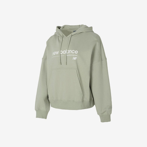New Balance/NB正品新款女子时尚潮流连帽卫衣套头衫AWT41322-OVN