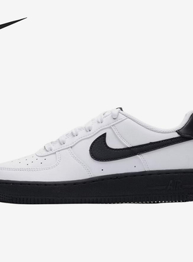 Nike/耐克正品AirForce1新款儿童白黑色经典校园板鞋CT3839-121