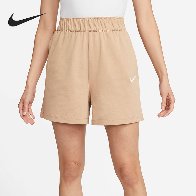 Nike/耐克正品2025女士日常松紧腰透气刺绣运动短裤DM6729-200