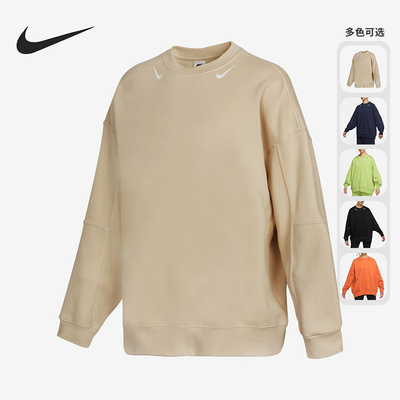 耐克女明线宽松运动卫衣套头衫