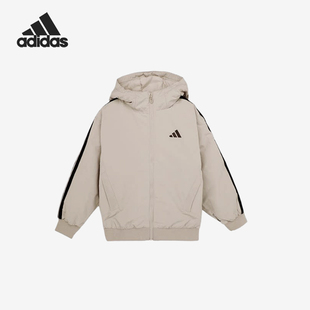 Adidas/阿迪达斯正品棉衣防风保暖拉链经典连帽撞色外套KC5934