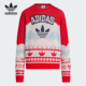 三叶草大童针织长袖 Adidas 阿迪达斯正品 圆领套头毛衣JM5860