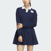 女士运动休闲长袖 Adidas 新款 春季 连衣裙JE3622 阿迪达斯正品