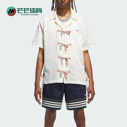 Adidas/阿迪达斯正品三叶草男女透气翻领时尚短袖衬衫T恤JP1599