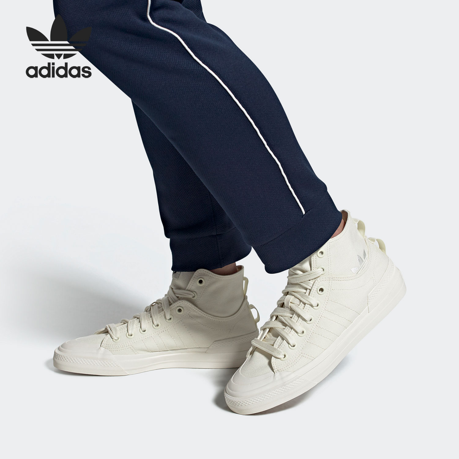 帆布鞋Adidas/阿迪达斯高帮
