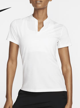Nike/耐克正品Dri-FIT女士夏季修身透气高尔夫T恤AJ5223-100