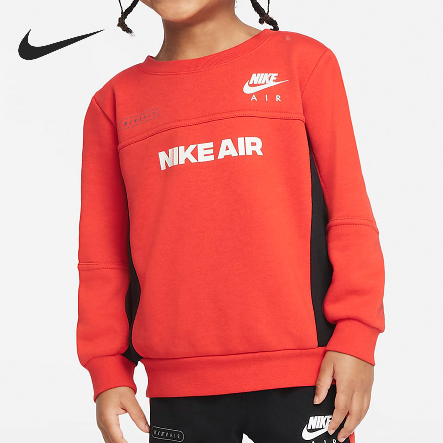 Nike/耐克正品休闲婴童时尚运动训练宽松套头卫衣 DV4375-010