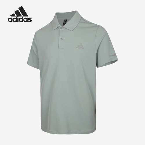 Adidas/阿迪达斯正品新款男浅灰绿简约针织经典短袖Polo衫KX2743