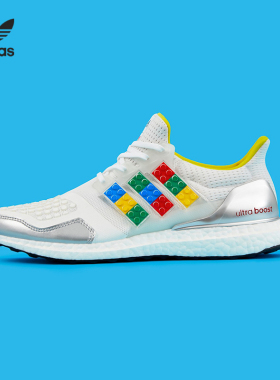 Adidas/阿迪达斯正品 LEGO x adidas乐高积木金属银男跑鞋FY7690
