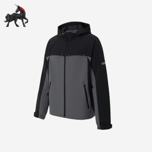 宽松透气经典 Adidas 男士 新款 连帽夹克外套KA2558 阿迪达斯正品