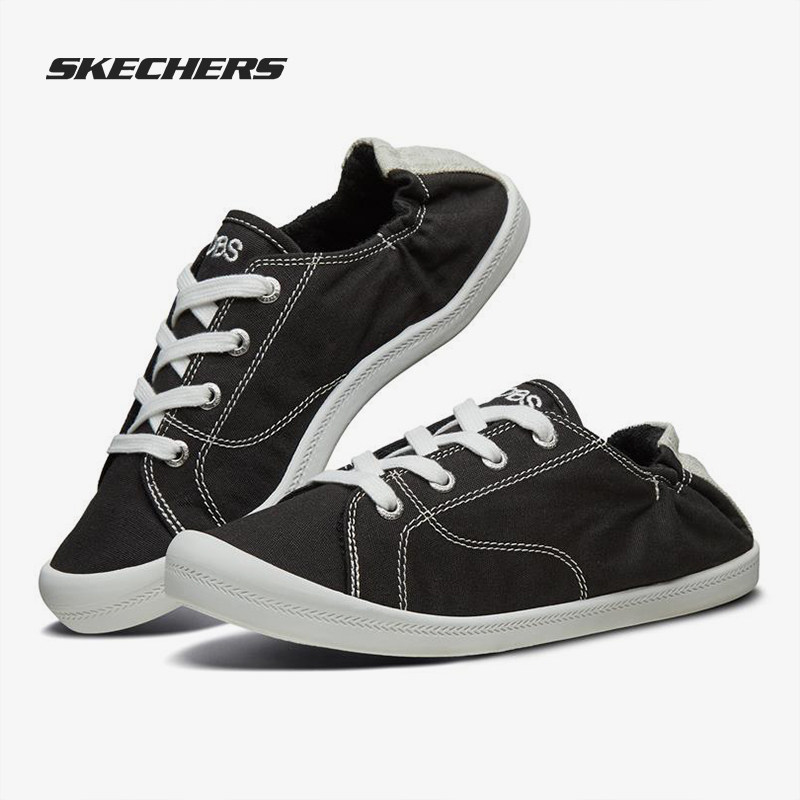 skechers/斯凯奇2019正品 女子刺绣休闲低帮绑带舒适运动跑步鞋