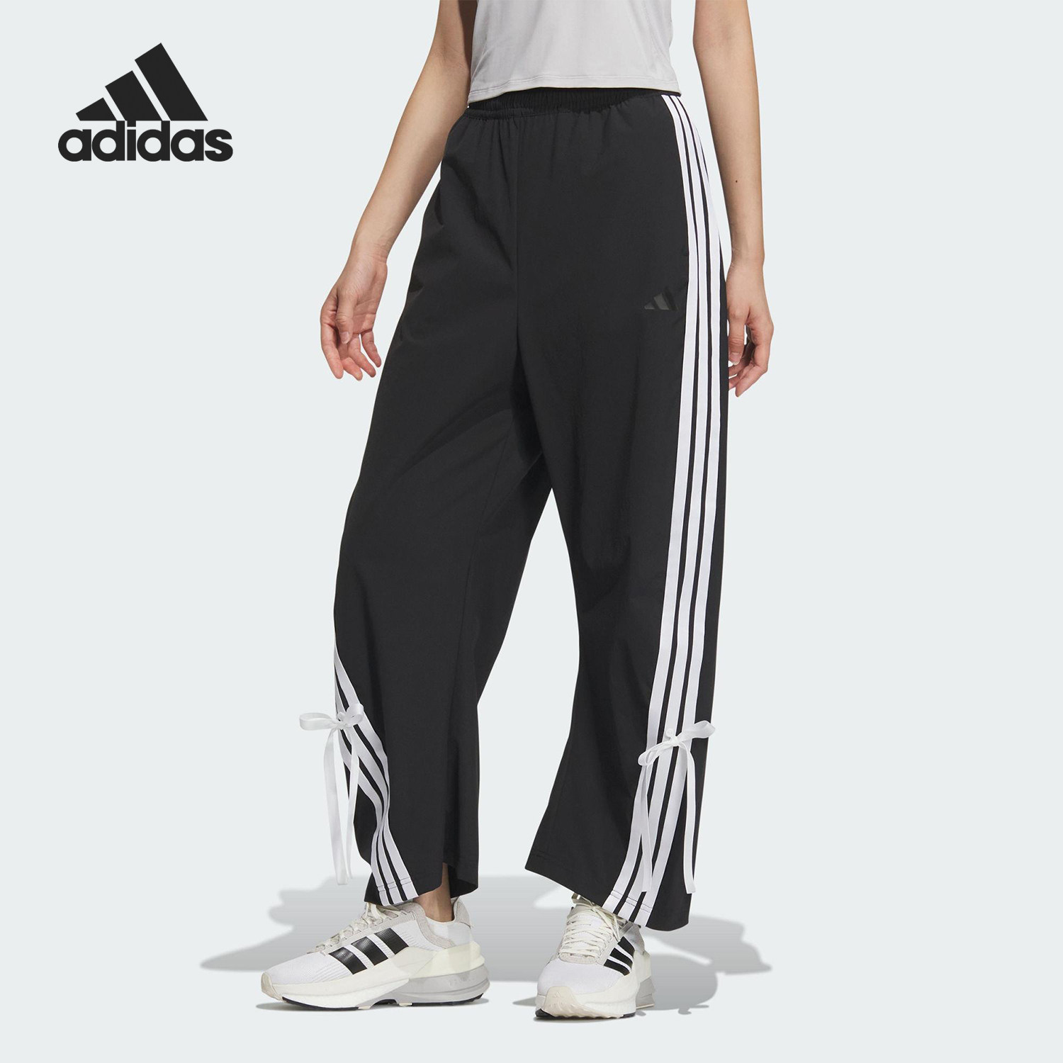 Adidas/阿迪达斯正品新款女士蝴蝶结高腰宽松香蕉裤JY7666,运动服/休闲服装,运动长裤,淘宝优惠券,粉丝福利购,淘宝优惠卷