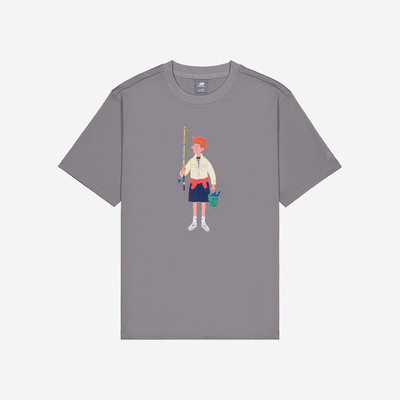 New Balance/NB正品2025新款男女同款经典复古短袖T恤NEE28073-GR