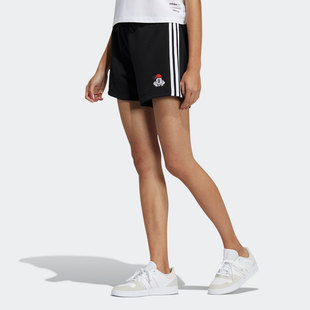 运动休闲女子系带透气短裤 NEO HF0456 阿迪达斯正品 Adidas