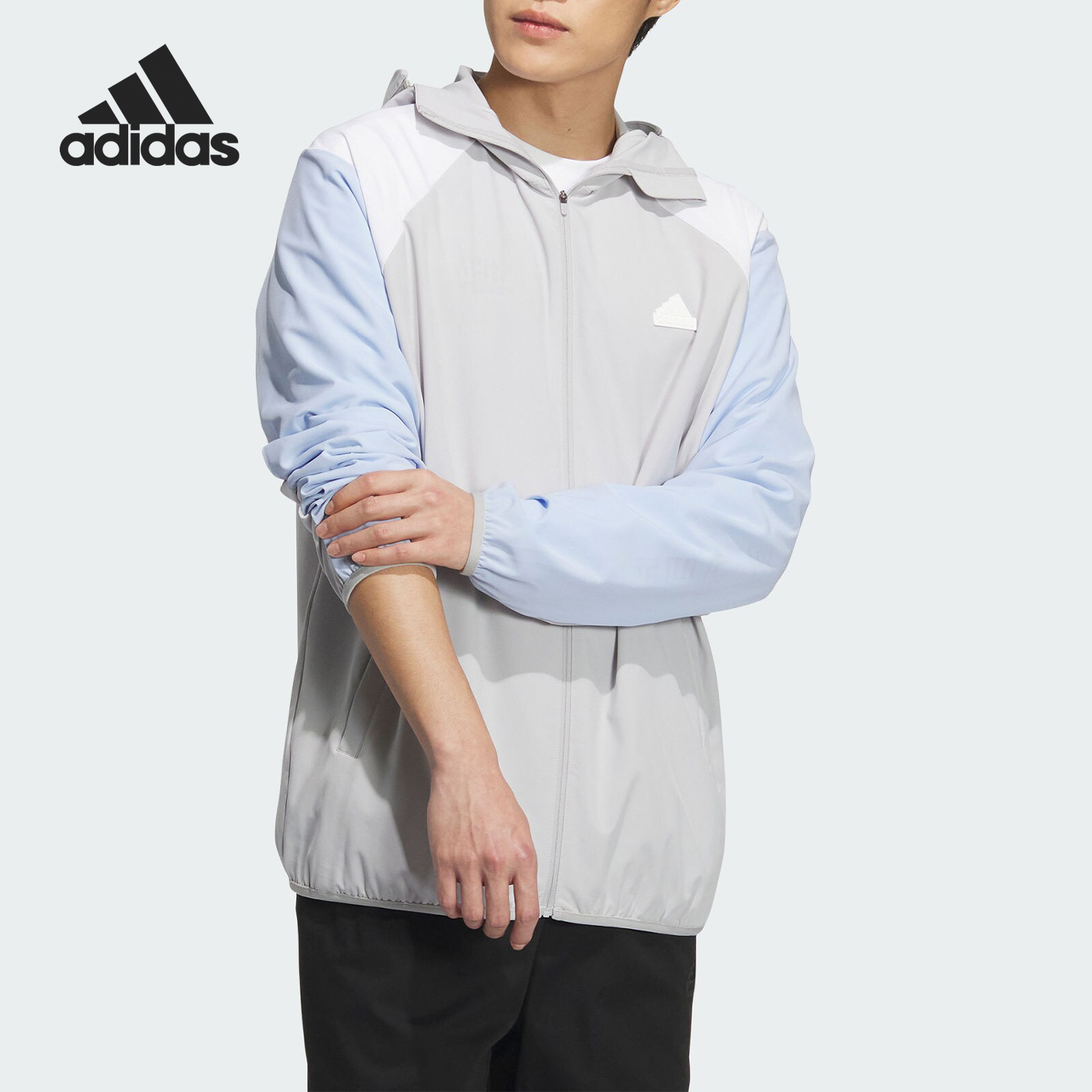 阿迪达斯男女防晒拉链夹克外套