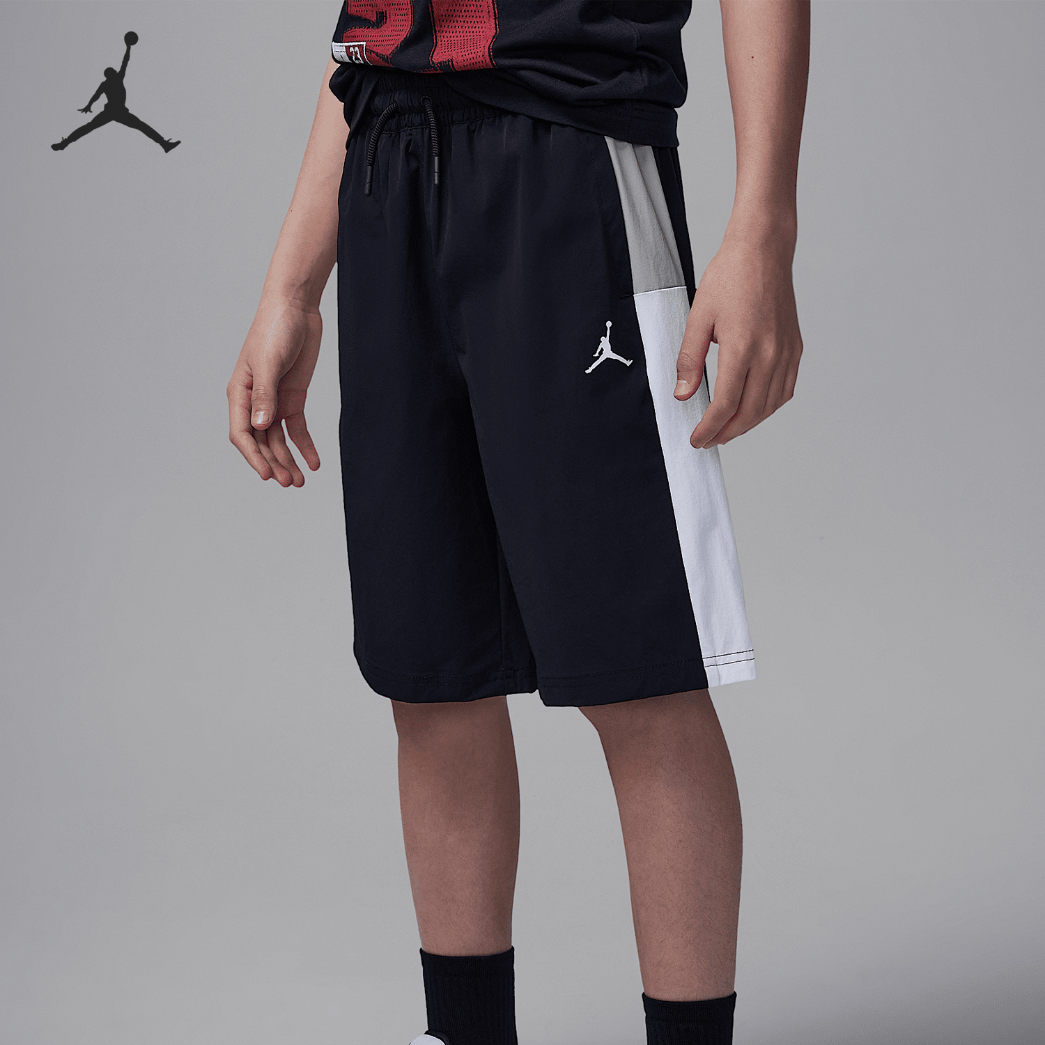 Nike/耐克正品JORDAN大童运动梭织透气拼接短裤II3090-010