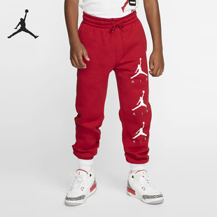 JUMPMAN 大童男孩起绒长裤 耐克正品 LOGO束脚裤 CT5388 JORDAN Nike