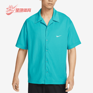 男士 367 Nike 新款 衬衫 FB6985 单排扣短袖 耐克正品 简约时尚