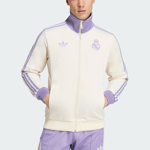 阿迪达斯男士立领运动条纹外套