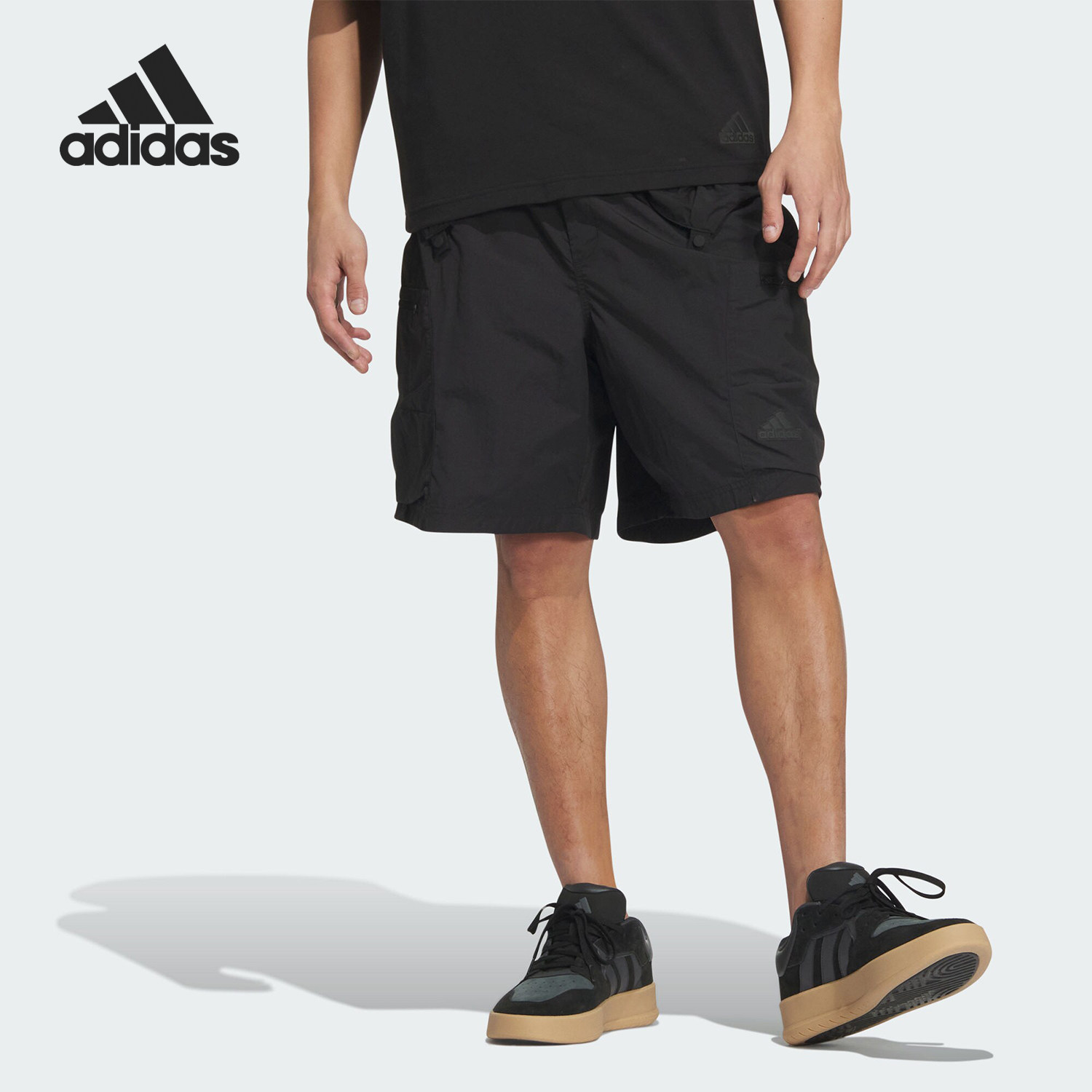 adidas/阿迪达斯官方正品工装风男士梭织宽松透气休闲短裤ji9897