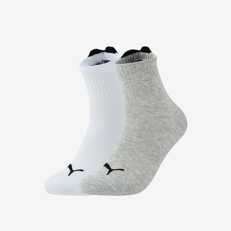 Puma/彪马正品运动男女休闲透气中筒针织袜两双装938085-03