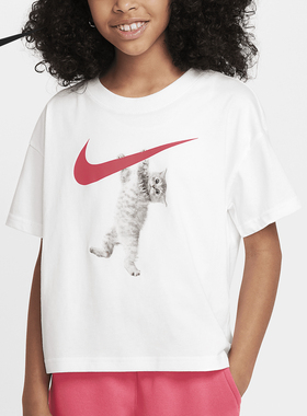 Nike/耐克官方正品夏季新款大童柔软透气休闲运动短袖FZ5538-100