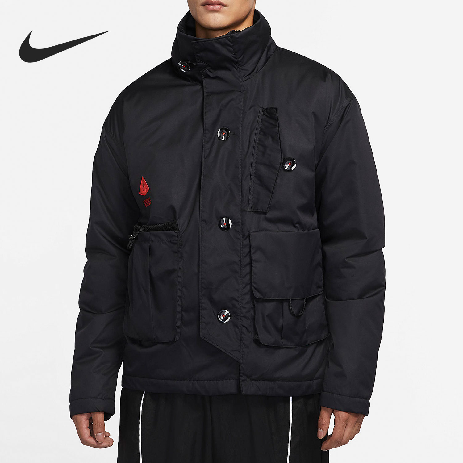 Nike/耐克官方正品冬季男子欧文篮球运动连帽保暖棉服 DA6697-010