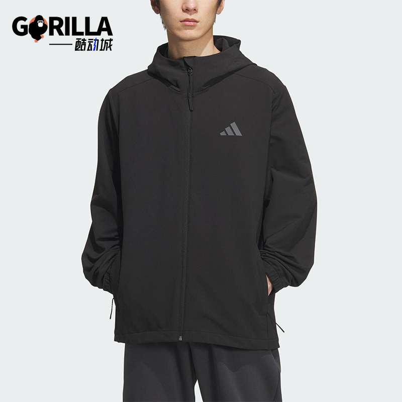 Adidas/阿迪达斯正品V SFT SHELL JK男女宽松连帽运动外套KF5222