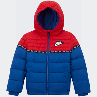 新品 冬季 幼童拼色舒适连帽外套羽绒服DB7003 耐克正品 Nike