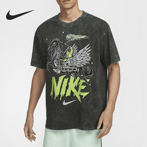 耐克男士宽松户外印花时尚短袖