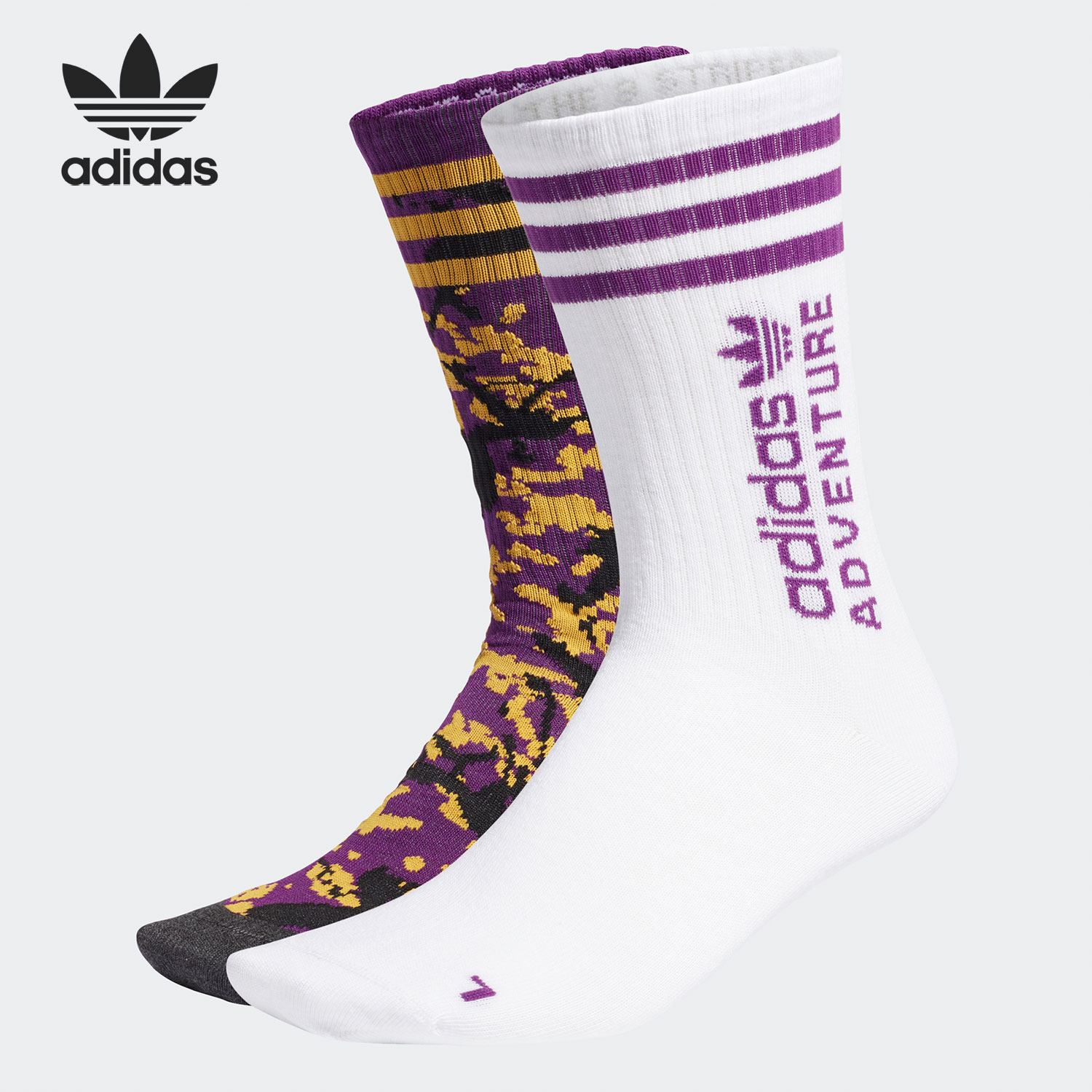 Adidas/阿迪达斯官方正品三叶草当季男女运动中筒袜两双装H32394,运动包/户外包/配件,运动袜,淘宝优惠券,粉丝福利购,淘宝优惠卷