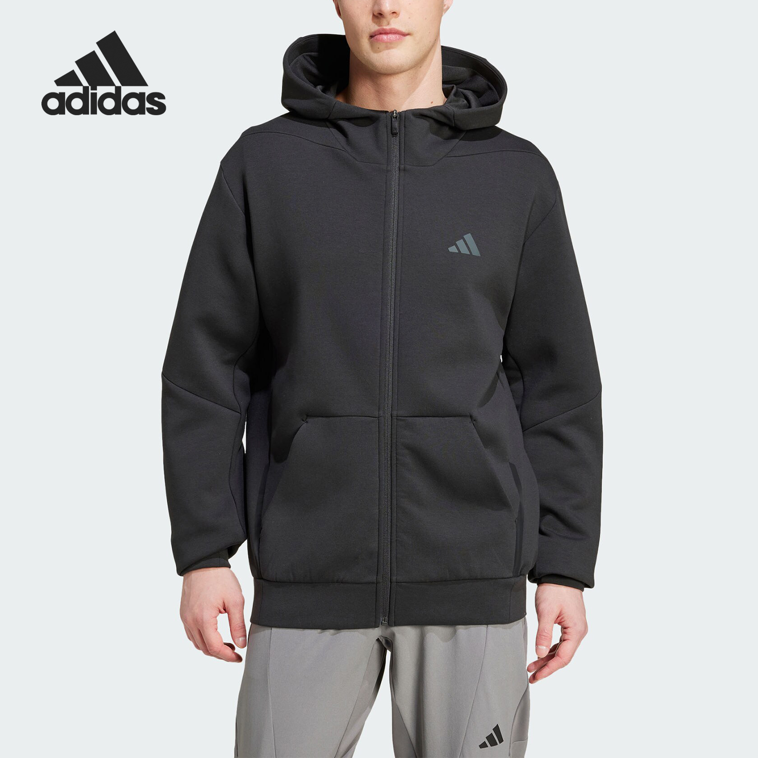 Adidas/阿迪达斯正品D4T FULL-ZIP HO男士户外休闲外套IY1131