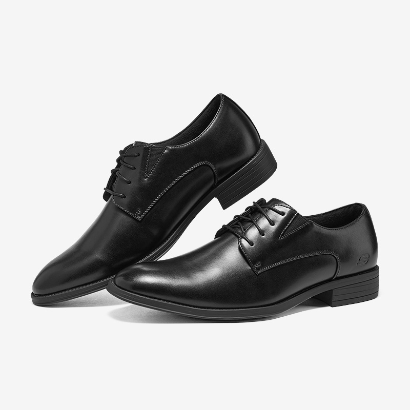 Skechers/斯凯奇正品新款男子休闲商务正装低帮尖头皮鞋