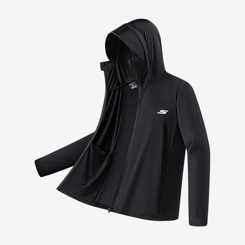 Skechers斯凯奇正品旅行户外男女凉感可拆卸防晒衣P225U134-01X2