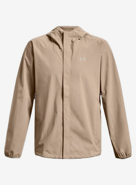 UA/安德玛正品运动男士休闲宽松简约户外拉链梭织外套1376066-236