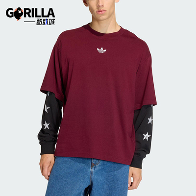 Adidas/阿迪达斯正品三叶草男士运动休闲宽松套头长袖T恤KF1869