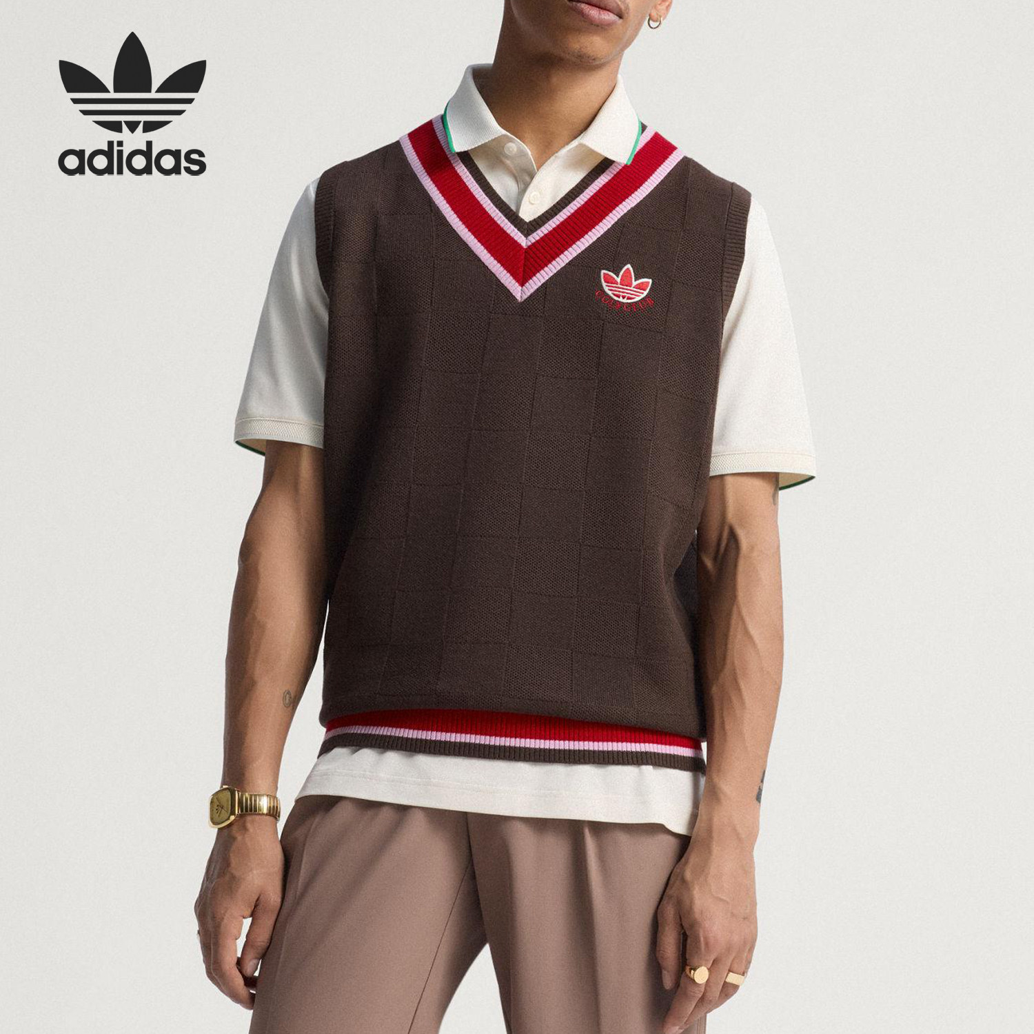 Adidas/阿迪达斯官方正品三叶草男士高尔夫复古马甲背心JW9862,运动服/休闲服装,运动卫衣/套头衫,淘宝优惠券,粉丝福利购,淘宝优惠卷